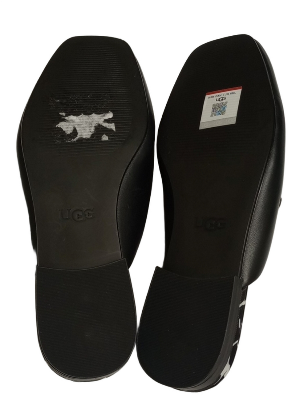 🆕 UGG "JANAYA" BLACK LAMB LEATHER MULES WITH LOGO LINING ◾NWOT - Picture 8 of 11